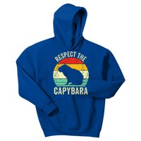 Capybaras Respect The Capybara Cavy Rodent Lover Kids Hoodie