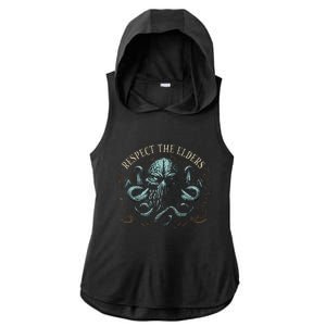 Cthulhu Respect The Elders Ladies PosiCharge Tri-Blend Wicking Draft Hoodie Tank