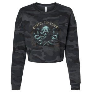 Cthulhu Respect The Elders Cropped Pullover Crew