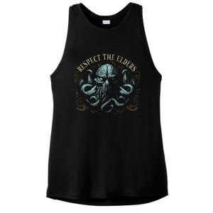 Cthulhu Respect The Elders Ladies PosiCharge Tri-Blend Wicking Tank