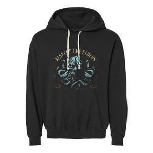 Cthulhu Respect The Elders Garment-Dyed Fleece Hoodie