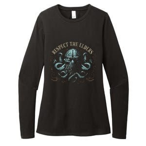 Cthulhu Respect The Elders Womens CVC Long Sleeve Shirt