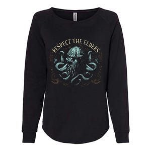 Cthulhu Respect The Elders Womens California Wash Sweatshirt