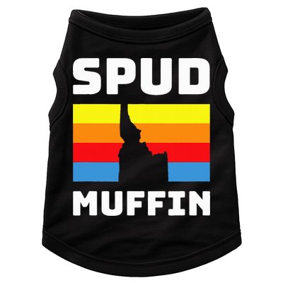 Cool Retro Travel Idaho Vacation Potatoes Spud Muffin Design Doggie Tank