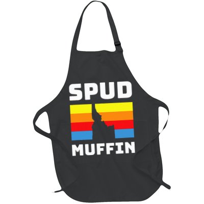Cool Retro Travel Idaho Vacation Potatoes Spud Muffin Design Apron
