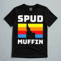 Cool Retro Travel Idaho Vacation Potatoes Spud Muffin Design T-Shirt