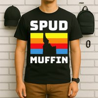 Cool Retro Travel Idaho Vacation Potatoes Spud Muffin Design T-Shirt