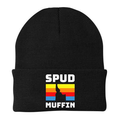 Cool Retro Travel Idaho Vacation Potatoes Spud Muffin Design Beanie