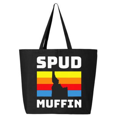 Cool Retro Travel Idaho Vacation Potatoes Spud Muffin Design 25L Jumbo Tote