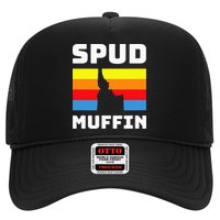 Cool Retro Travel Idaho Vacation Potatoes Spud Muffin Design Hat