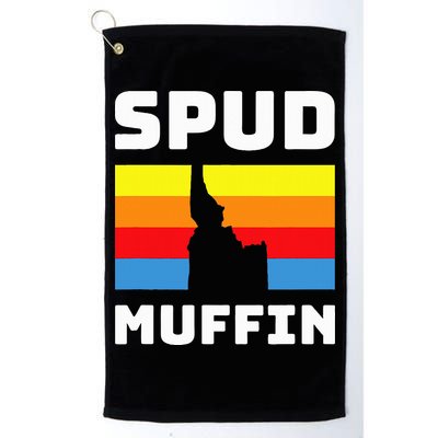 Cool Retro Travel Idaho Vacation Potatoes Spud Muffin Design Golf Towel