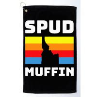 Cool Retro Travel Idaho Vacation Potatoes Spud Muffin Design Golf Towel