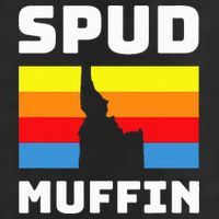 Cool Retro Travel Idaho Vacation Potatoes Spud Muffin Design Golf Towel