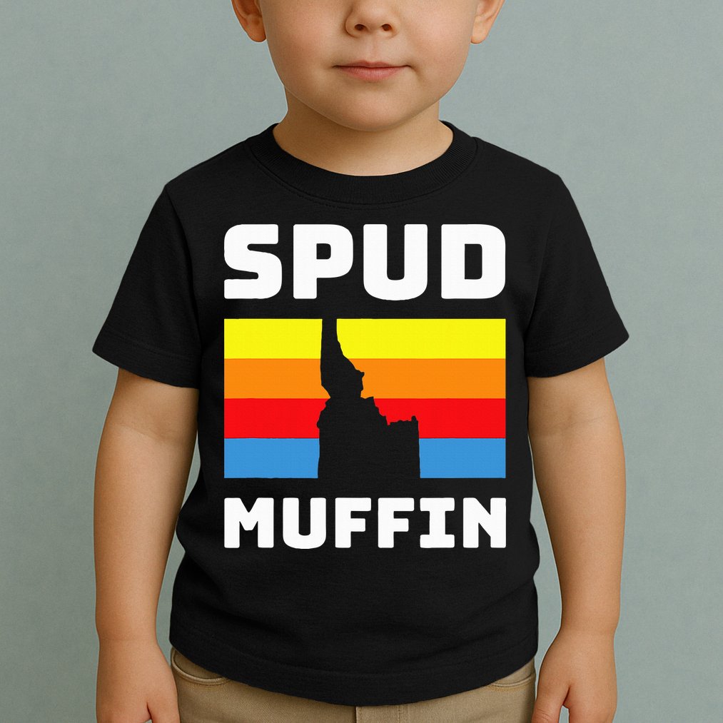 Cool Retro Travel Idaho Vacation Potatoes Spud Muffin Design Toddler T-Shirt