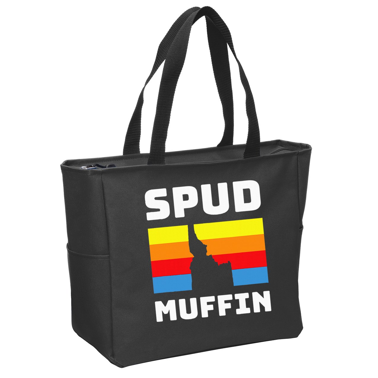 Cool Retro Travel Idaho Vacation Potatoes Spud Muffin Design Zip Tote Bag