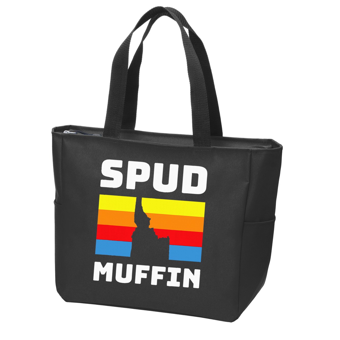 Cool Retro Travel Idaho Vacation Potatoes Spud Muffin Design Zip Tote Bag