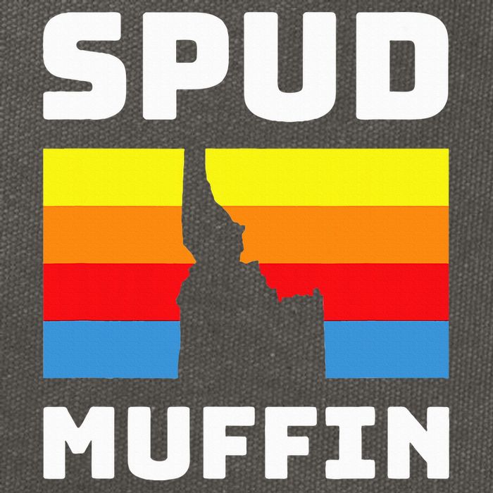 Cool Retro Travel Idaho Vacation Potatoes Spud Muffin Design Cotton Canvas Backpack
