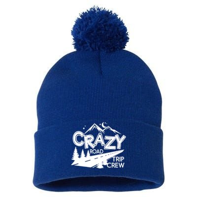 Cazy Road Trip Crew Funny Gift Family Vacation Tee Funny Outdooor Meaningful Gif Pom Pom 12in Knit Beanie