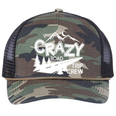 Cazy Road Trip Crew Funny Gift Family Vacation Tee Funny Outdooor Meaningful Gif Retro Rope Trucker Hat Cap