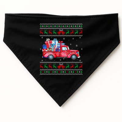 Christmas Red Truck With Gifts Ugly Sweater Holiday USA-Made Doggie Bandana