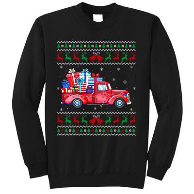 Christmas Red Truck With Gifts Ugly Sweater Holiday Sweatshirt