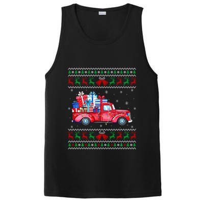 Christmas Red Truck With Gifts Ugly Sweater Holiday PosiCharge Competitor Tank