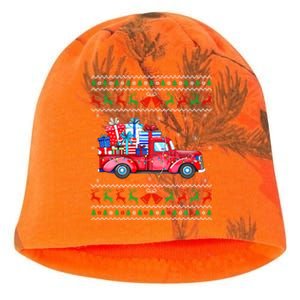 Christmas Red Truck With Gifts Ugly Sweater Holiday Kati - Camo Knit Beanie