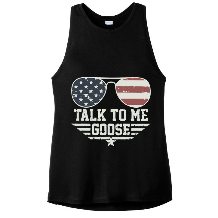 Cool Retro Talk To Me Goose Gift Ladies PosiCharge Tri-Blend Wicking Tank