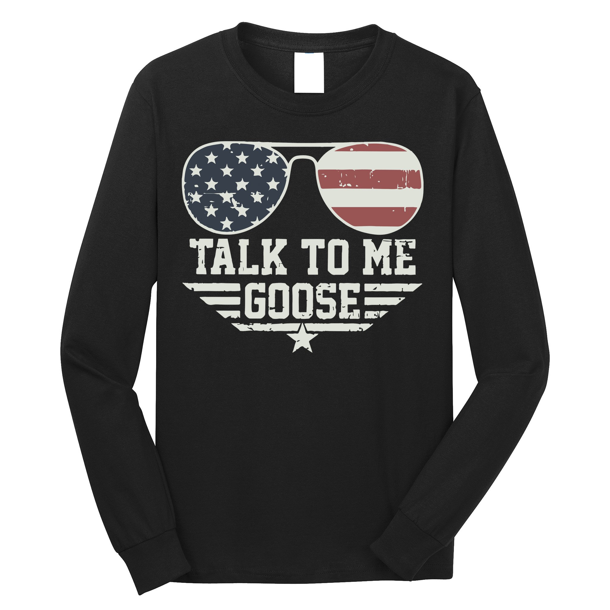 Cool Retro Talk To Me Goose Gift Long Sleeve Shirt