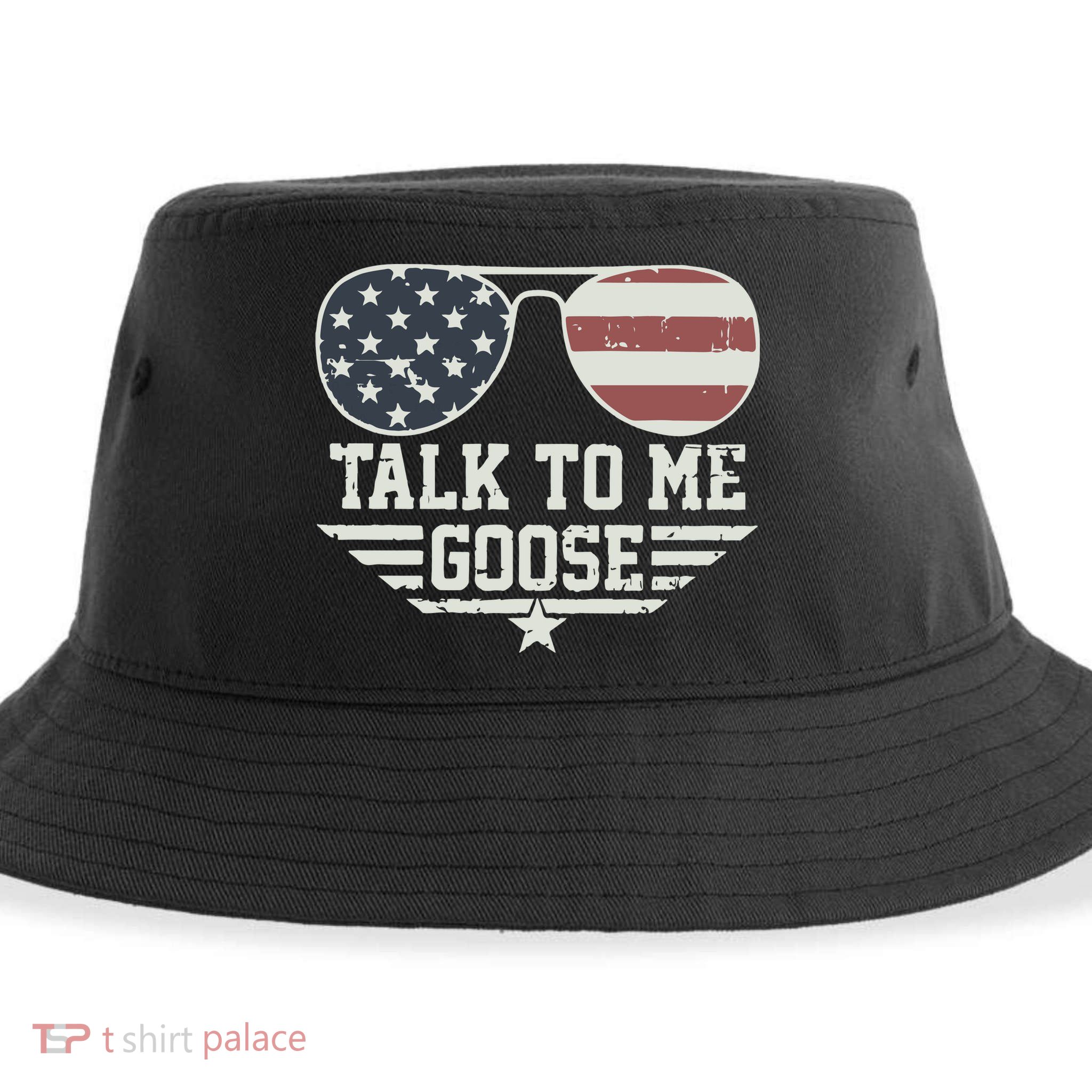 Cool Retro Talk To Me Goose Gift Sustainable Bucket Hat