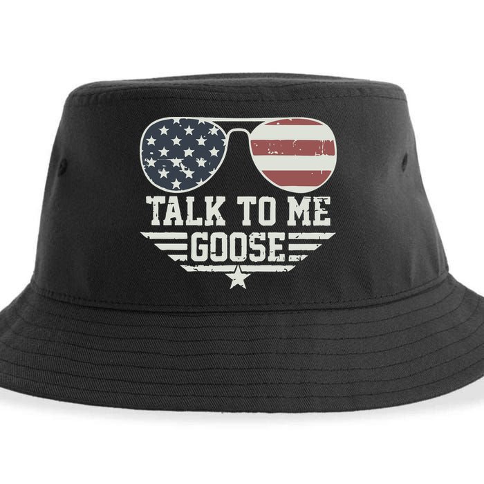 Cool Retro Talk To Me Goose Gift Sustainable Bucket Hat