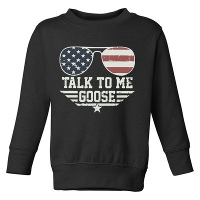 Cool Retro Talk To Me Goose Gift Toddler Sweatshirt