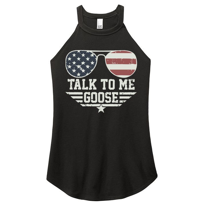 Cool Retro Talk To Me Goose Gift Women's Perfect Tri Rocker Tank