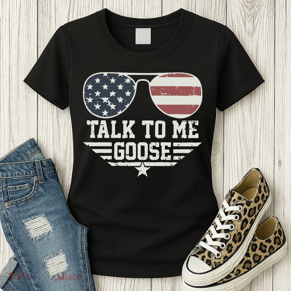 Cool Retro Talk To Me Goose Gift Womens T-Shirt