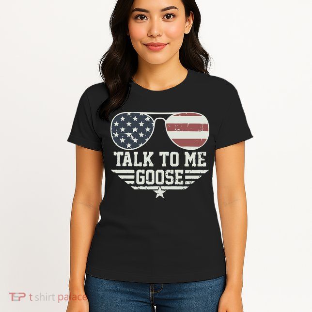 Cool Retro Talk To Me Goose Gift Womens T-Shirt