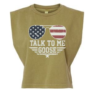 Cool Retro Talk To Me Goose Gift Garment-Dyed Women's Muscle Tee