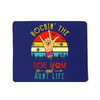 Cute Rocking The Dog Mom And Aunt Life Mothers Day Vintage Mousepad