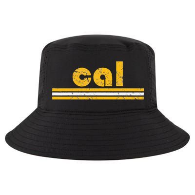 Cal Retro Three Stripe Vintage California Throwback Cool Comfort Performance Bucket Hat