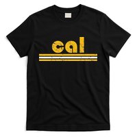 Cal Retro Three Stripe Vintage California Throwback T-Shirt