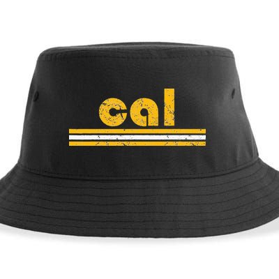 Cal Retro Three Stripe Vintage California Throwback Sustainable Bucket Hat