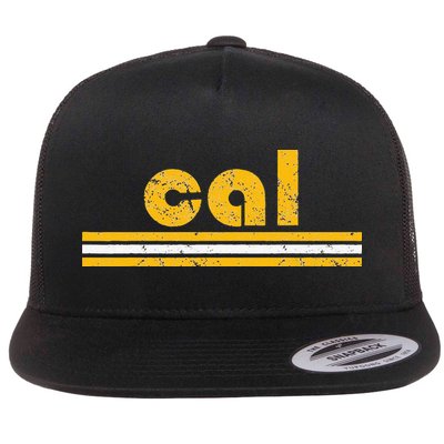 Cal Retro Three Stripe Vintage California Throwback Flatbill Hat