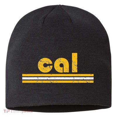 Cal Retro Three Stripe Vintage California Throwback Sustainable Beanie