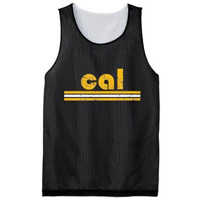 Cal Retro Three Stripe Vintage California Throwback Mesh Reversible Basketball Jersey Tank
