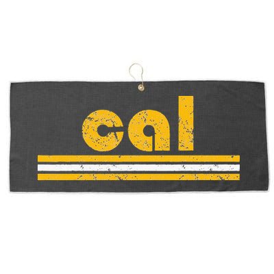 Cal Retro Three Stripe Vintage California Throwback Large Microfiber Waffle Golf Towel