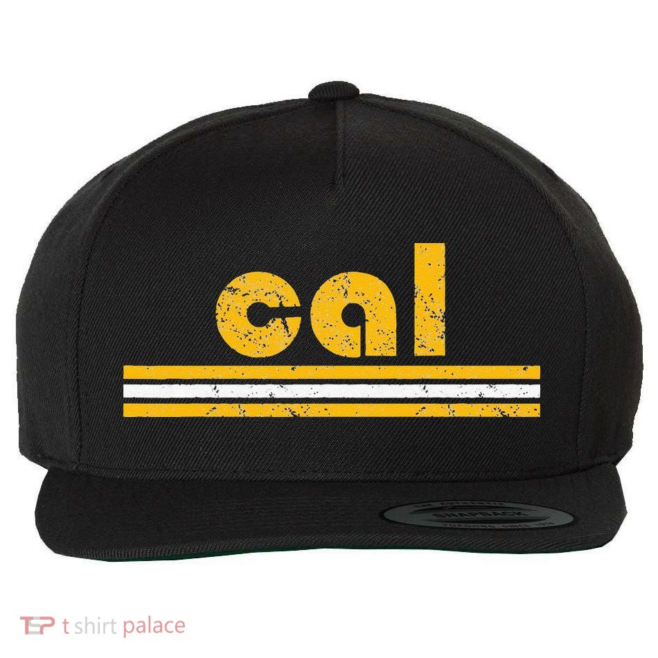 Cal Retro Three Stripe Vintage California Throwback Wool Snapback Cap