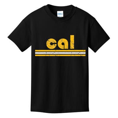 Cal Retro Three Stripe Vintage California Throwback Kids T-Shirt