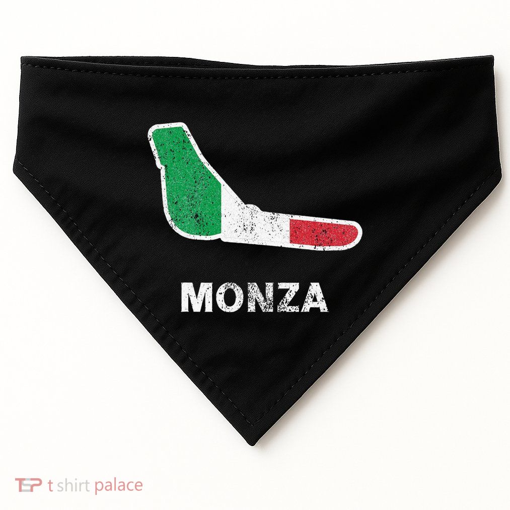 Car Racing Track In Monza Italy Monza Circuit Racing Track USA-Made Doggie Bandana