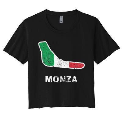 Car Racing Track In Monza Italy Monza Circuit Racing Track Women's Crop Top Tee