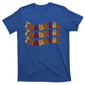 Cute Retro Thankful Vibes Cute Retro Thanksgiving Fall Gift T-Shirt