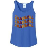 Cute Retro Thankful Vibes Cute Retro Thanksgiving Fall Gift Ladies Essential Tank